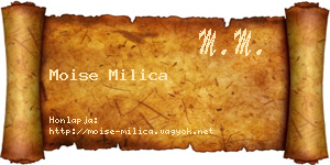 Moise Milica névjegykártya